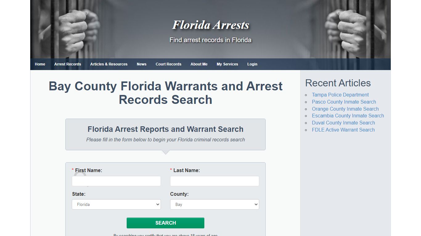 Bay County Florida Warrants and Arrest Records Search ...