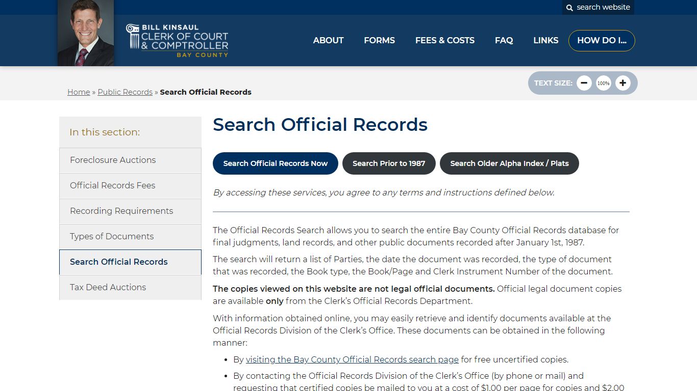Search Official Records - Bay County Clerk of Court